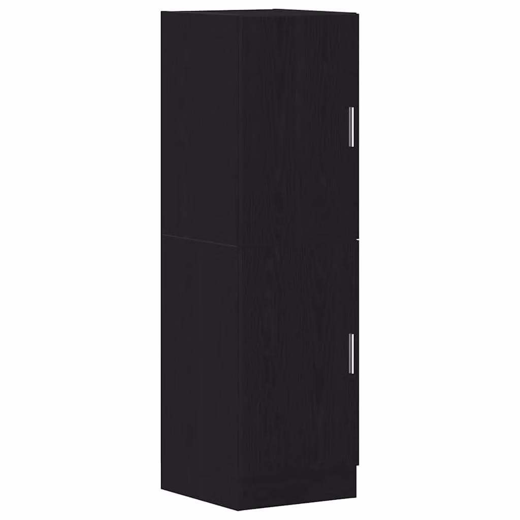 Berkfield Home Modern Black Kitchen Tall Cabinet with Hinged Doors, W/D/H: 38 x 41.5 x 131.5 cm – 2