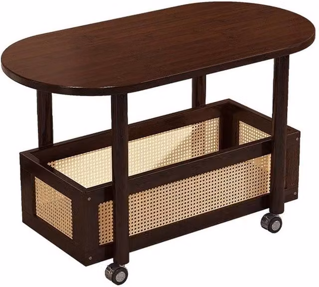 VOGREX Height Adjustable Portable Mobile Laptop Desk in Brown