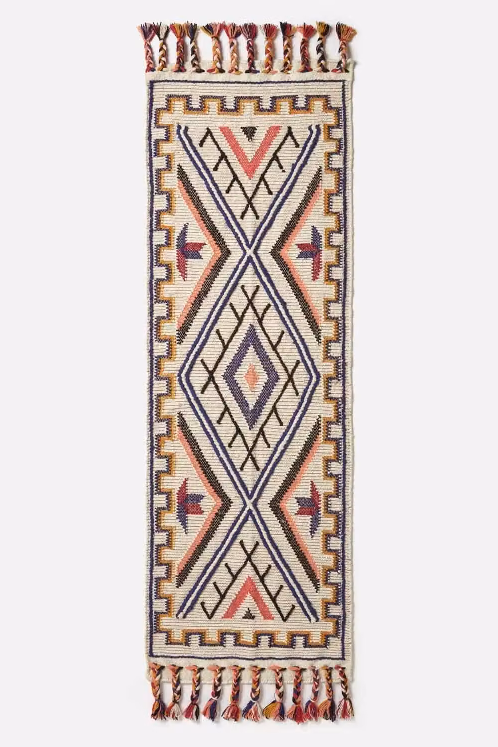 Homescapes Goa Multi Colour Kilim Wool and Cotton Runner Rug, W: 66 cm, L: 200 cm – 2