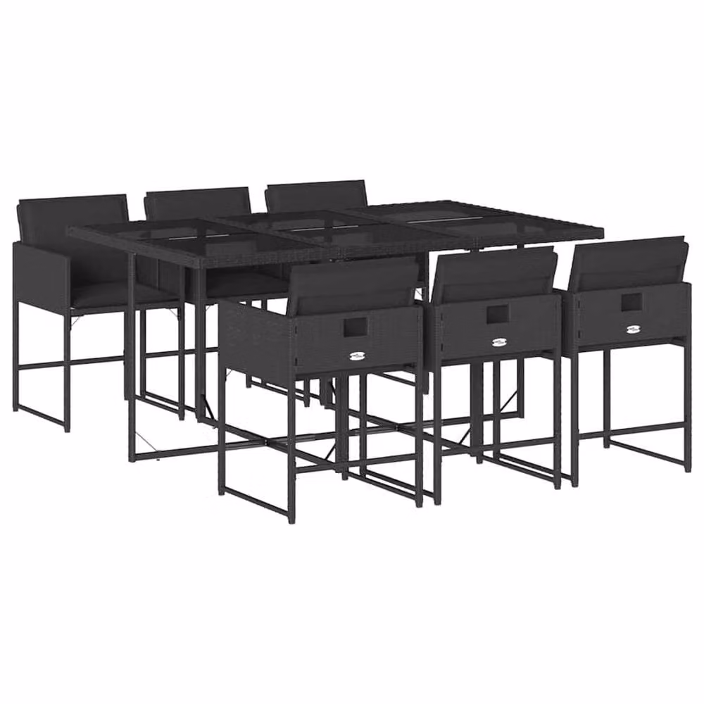 Berkfield Home Garden Dining Set in Black – 2