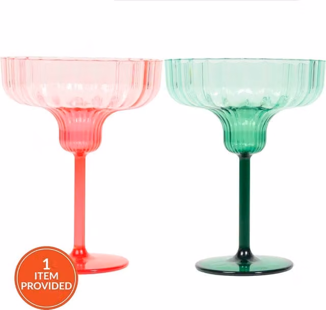 Zest and Zing Striped Ombre Cocktail Glass