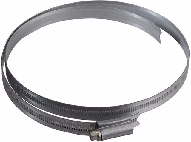 Jubilee Zinc Plated Steel Hose Clip in Metallic Silver