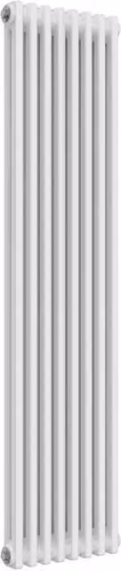 Bathroom Kingdom Colona White 2 Column Vertical Traditional Wall Hung Steel Radiator H: 150 cm, W: 38 cm – 1