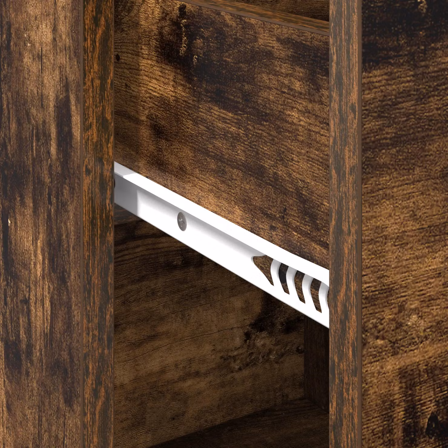Berkfield Home Smoked Oak Rustic Storage Cabinet in Brown – 4