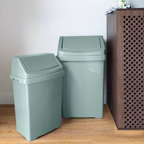 Wham Casa 2 Piece Green Swing Bin Set – 1