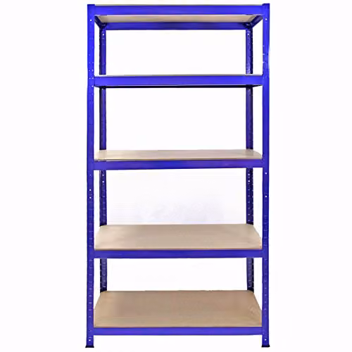 MonsterShop 3 Bay Heavy Duty Garage Shelving Units in Blue, W/D/H: 90 x 45 x 182.5 cm – 2