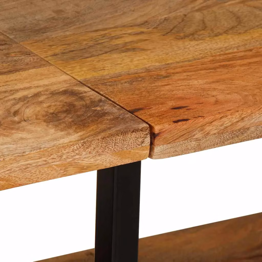 Berkfield Home Rustic Mango Wood Console Table, Brown, W/D/H: 180 x 35 x 70 cm – 4