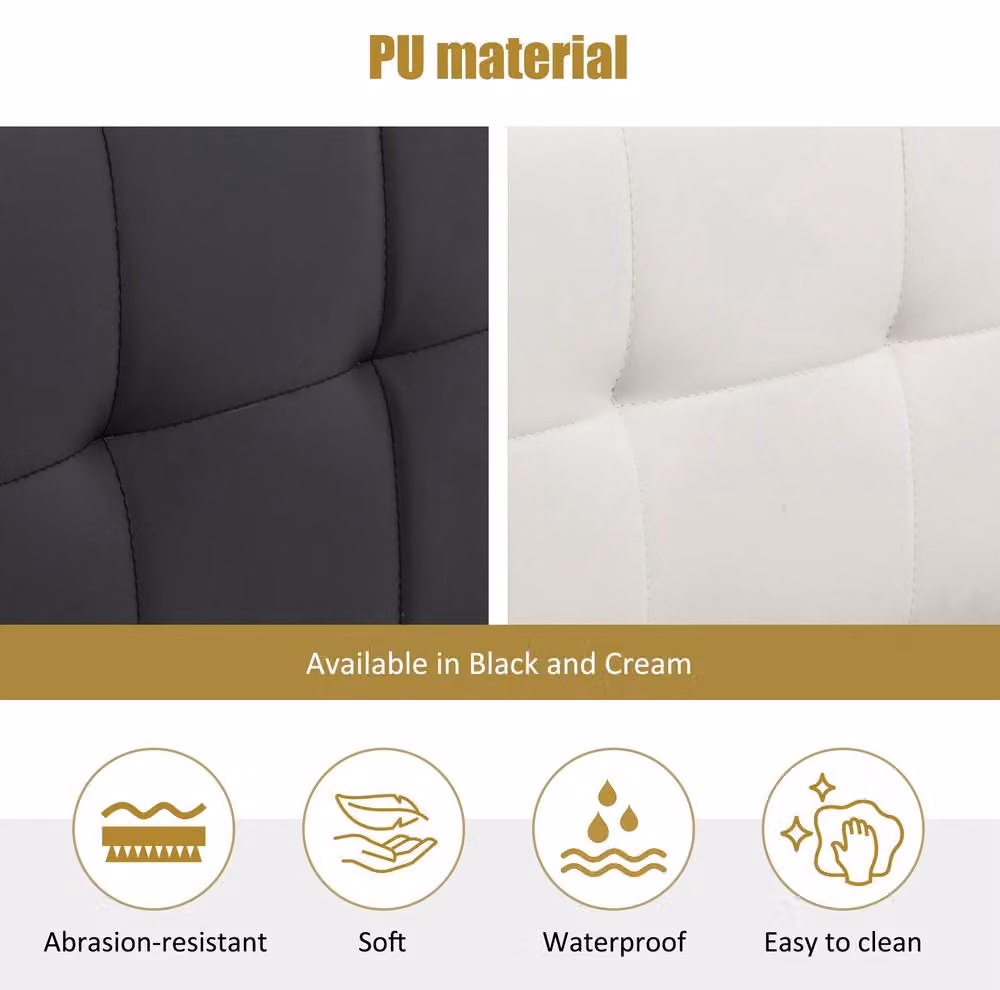 STILVORA Modern Upholstered King Size Bed with Hydraulic Lift-Up Storage in Beige Synthetic Leather W/D/H: 180 x 200 cm – 5