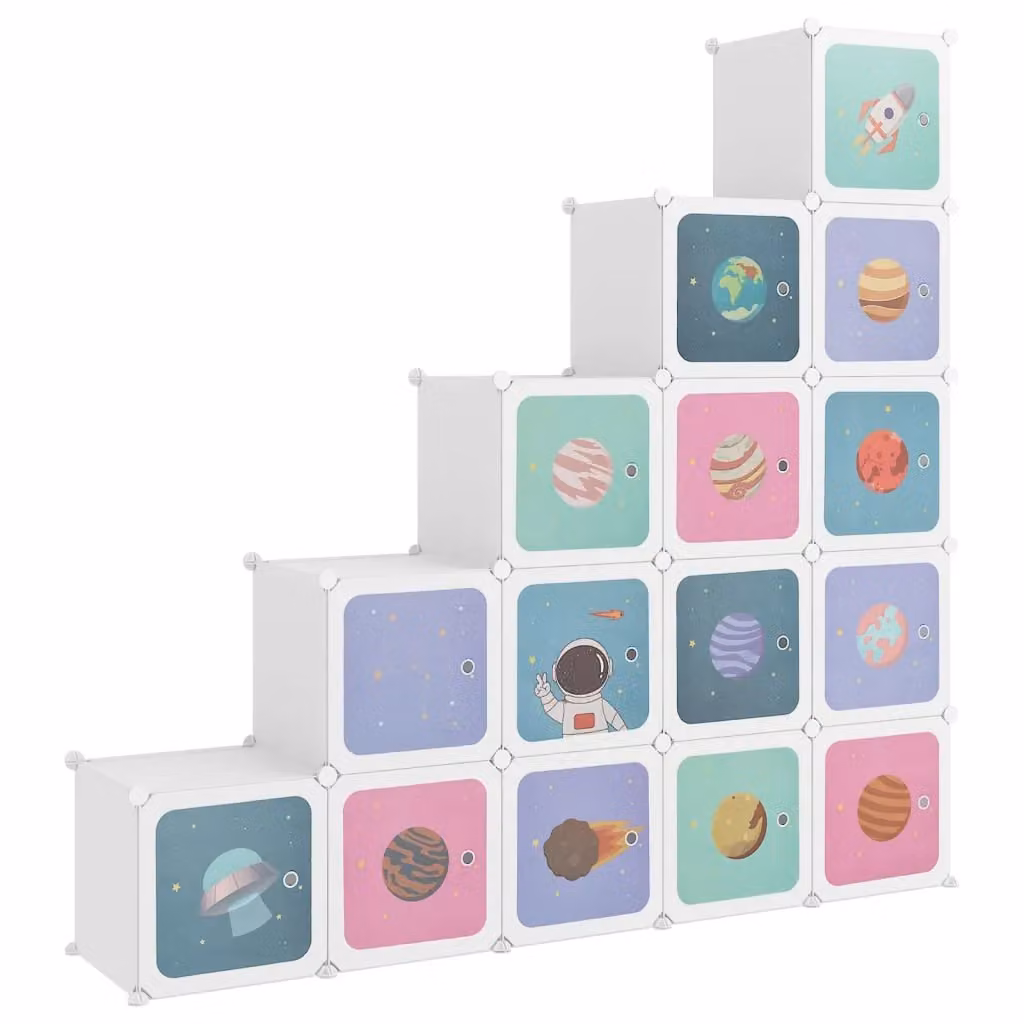 Berkfield Home White 15 Cube Storage Cabinet for Kids – 2