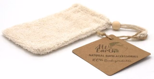 KDMD Natural Rami Soap Bag in White