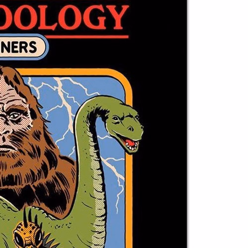 Steven Rhodes Cryptozoology For Beginners Framed Multicolour Paper Poster in Black – 2