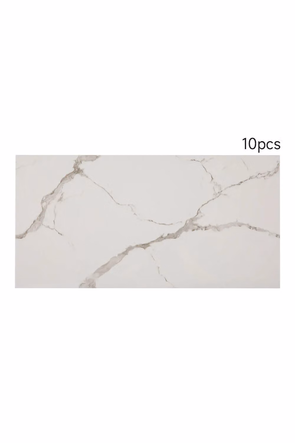 Living and Home 10-Piece Calacatta White Marble Self-Adhesive PVC Wall Stickers – 2