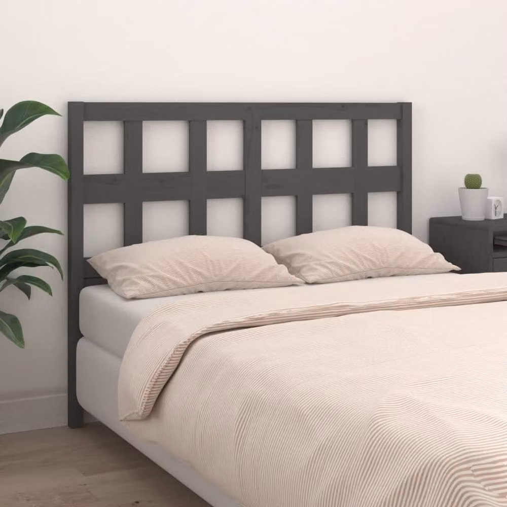 Berkfield Home Grey Rustic Solid Pine Wood Bed Headboard W: 205.5 cm, D: 4 cm, H: 100 cm – 2