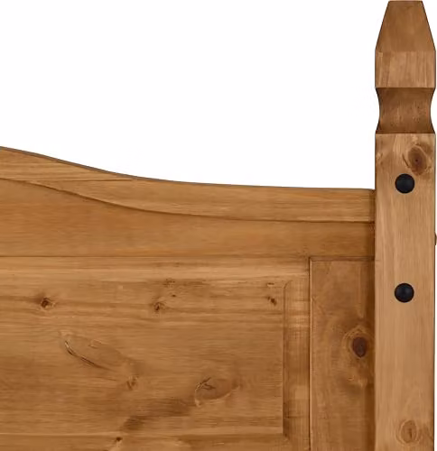 Seconique Corona High Foot End King Size Bed Frame in Brown Waxed Solid Pine, W/D/H: 180 x 200 cm – 4
