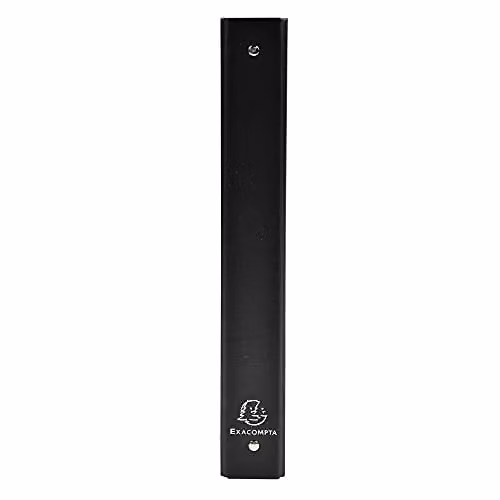 Exacompta Black Rigid PP A4 Binder with 4 Round Rings and 40 mm Spine, W/D/H: 32 x 26 cm – 2