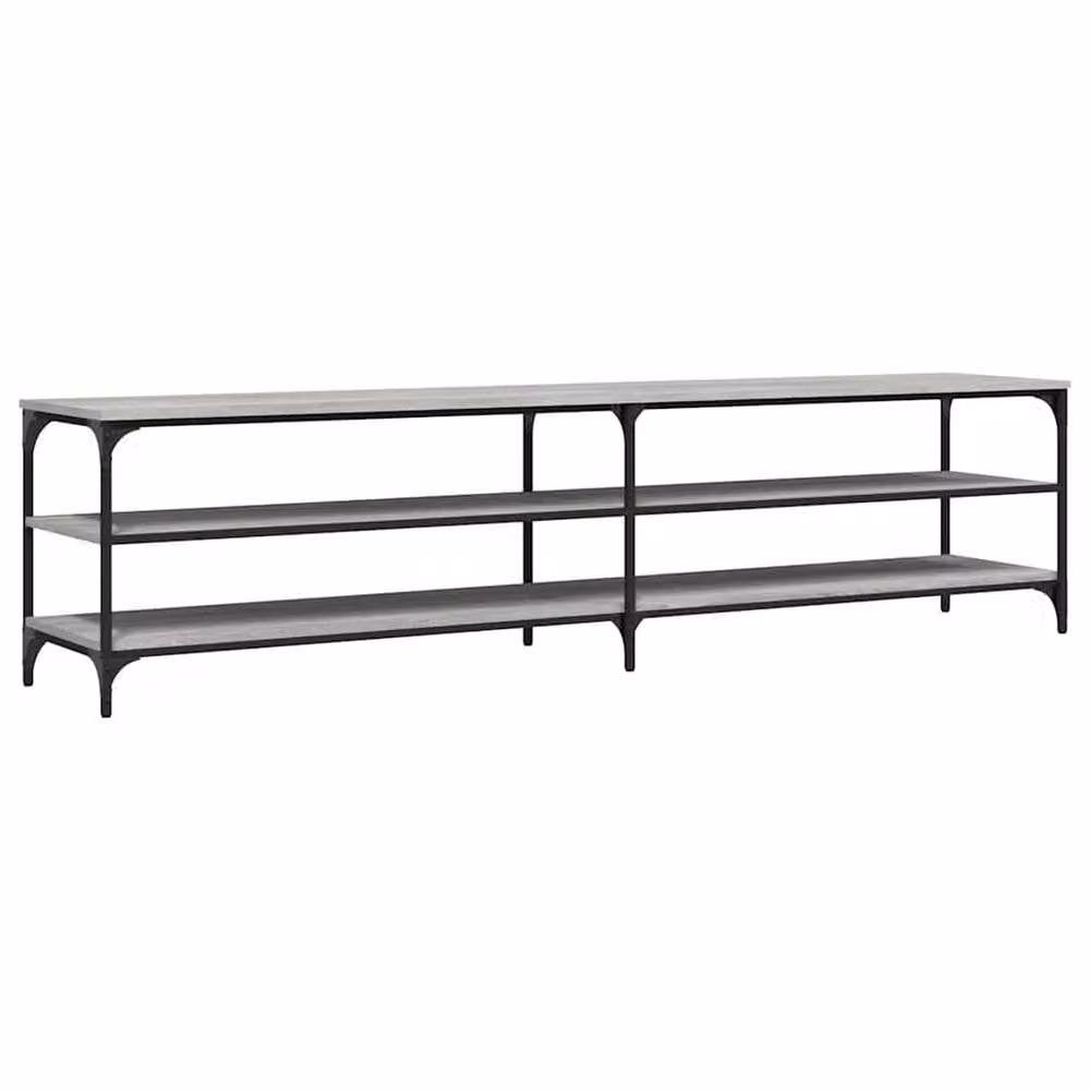 Berkfield Home Grey Sonoma TV Cabinet in Engineered Wood and Metal, W: 200 cm, D: 30 cm, H: 50 cm – 2