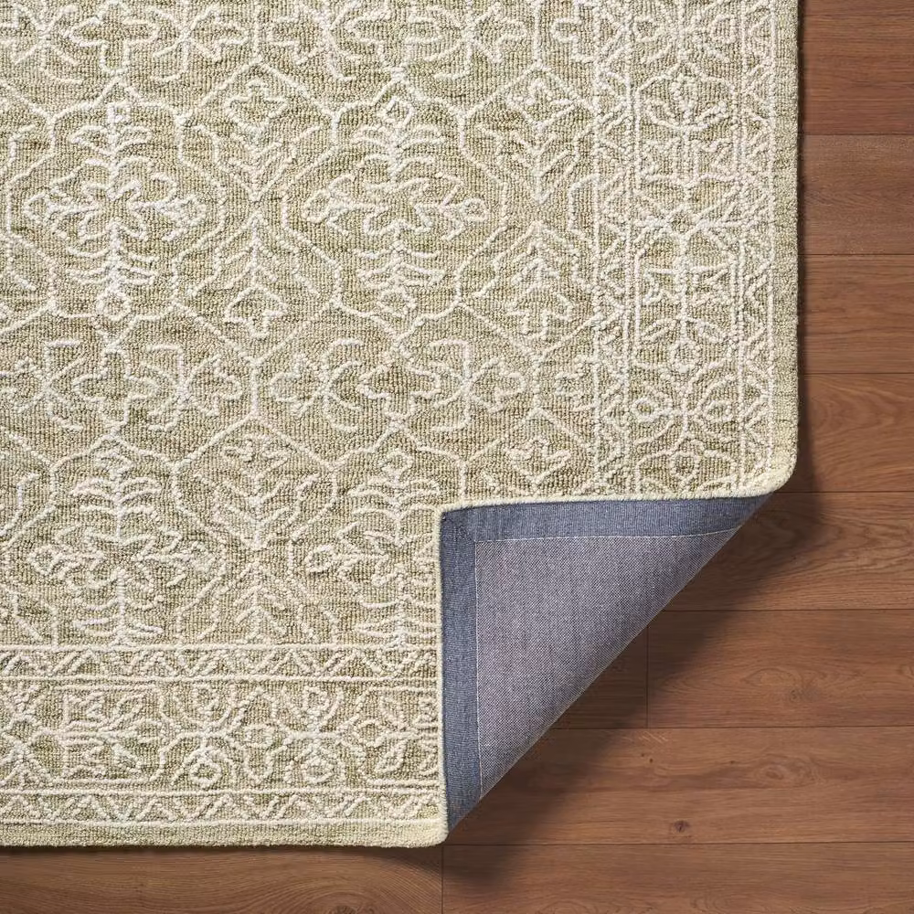 Livabliss Sicily Hand Tufted Wool Traditional Vintage Rug in Blue and Green, W: 185 cm, D: 275 cm – 2