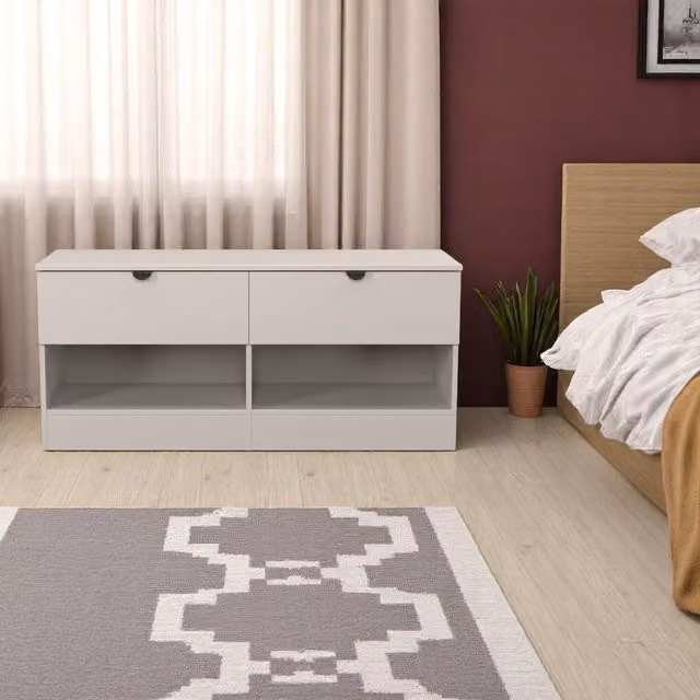 Bora Ready Assembled 2 Drawer Bed Box in Kashmir Matt