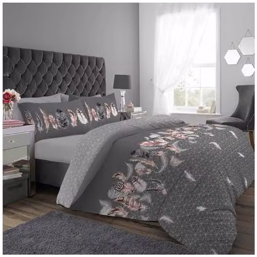 Smart Living Grey Dotted Polycotton Duvet Cover and Pillowcase Set – 5