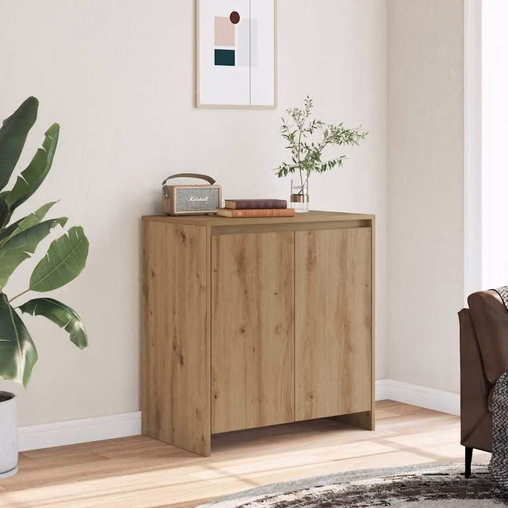 Berkfield Home Artisan Oak Sideboard in Brown, W/D/H: 70 x 41 x 75 cm – 2