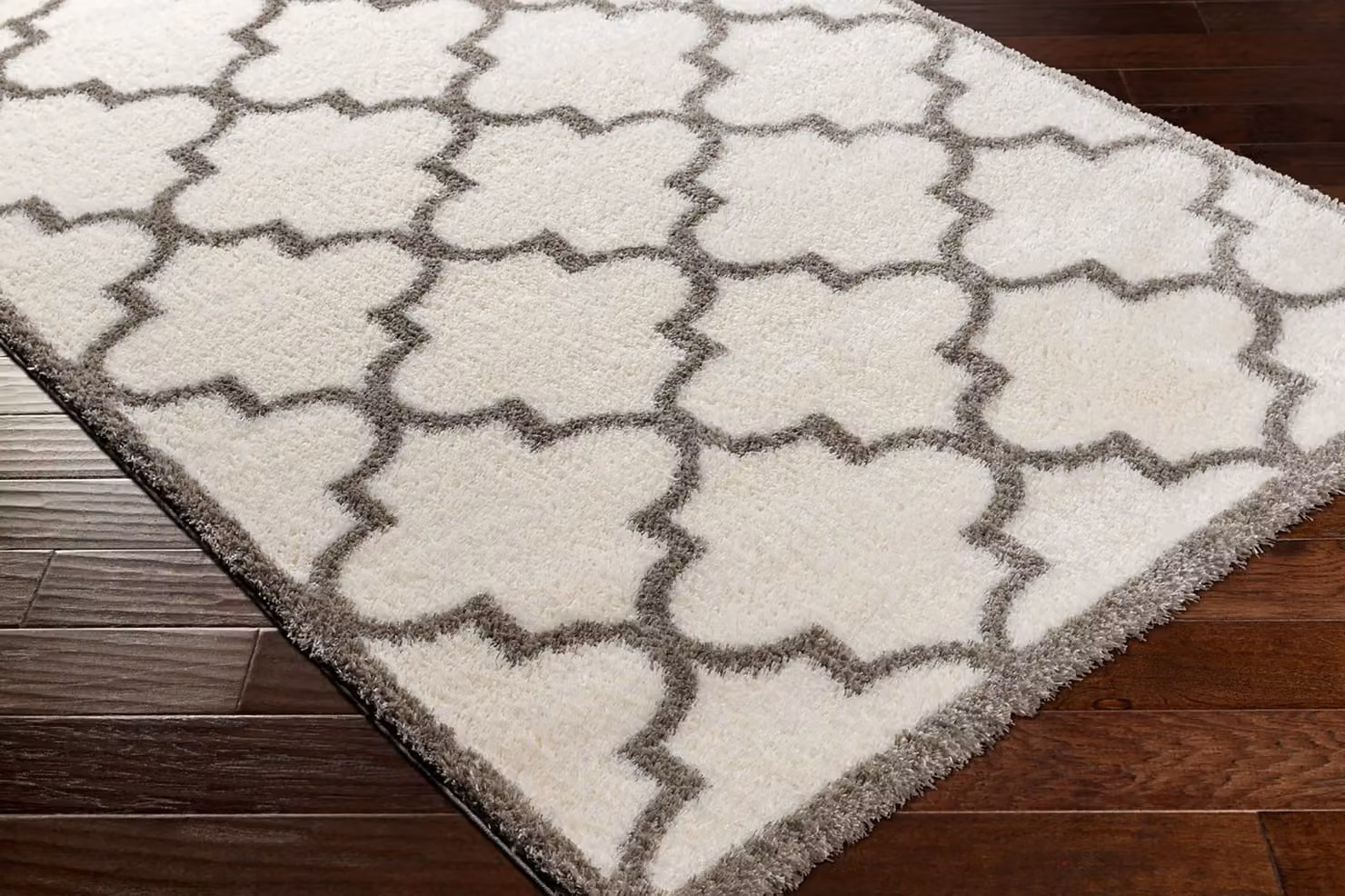 Livabliss Cloudy Shag Modern Grey and White Soft Plush Pile Rectangular Rug W: 160 cm, D: 215 cm – 5
