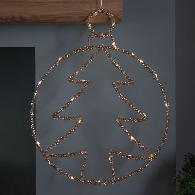 Samuel Alexander Gold Light Up Christmas Tree Ball with Twinkling LEDs, Diameter: 49 cm – 1