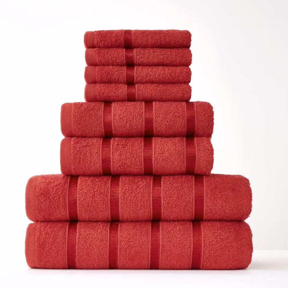 Gaveno Cavailia 8 Piece Red Cotton Boston Towel Bale Set – 2