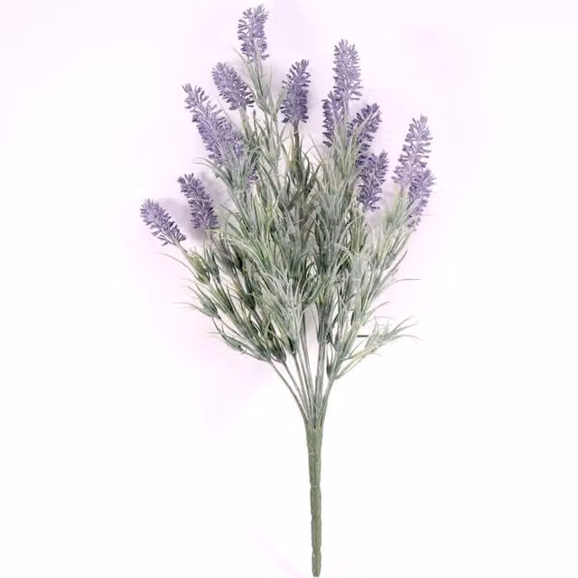 Kingsbury Gifts Purple Artificial Lavender Bush Tabletop Floral Arrangement