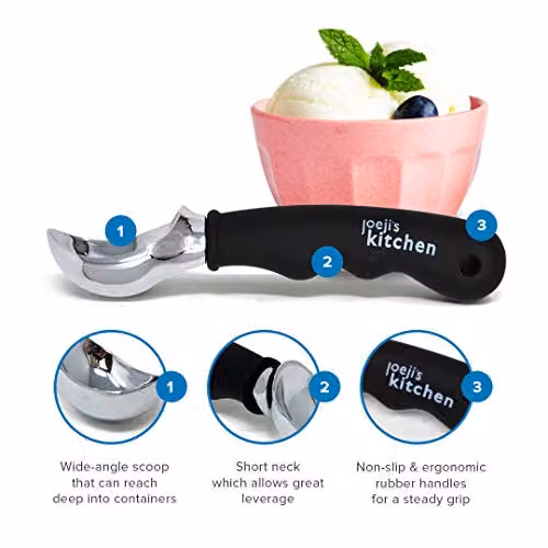 Joeji's Kitchen Stainless Steel Ice Cream Scoop with Trigger Release in Silver – 3