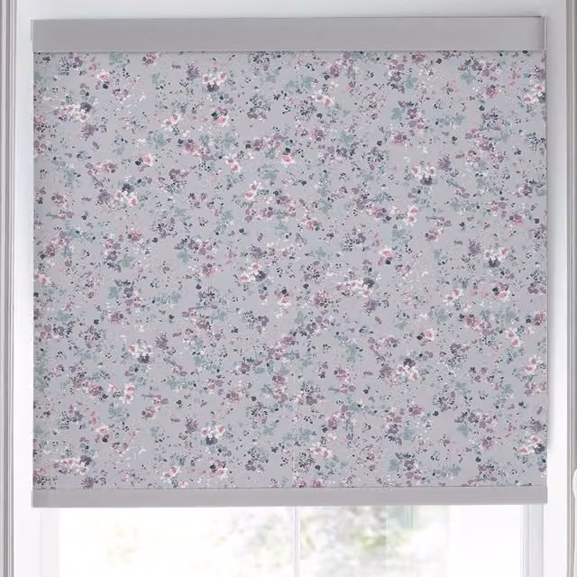 Laura Ashley Blossoms Translucent Made to Measure Roller Blind in Lavender Purple Floral Polyester