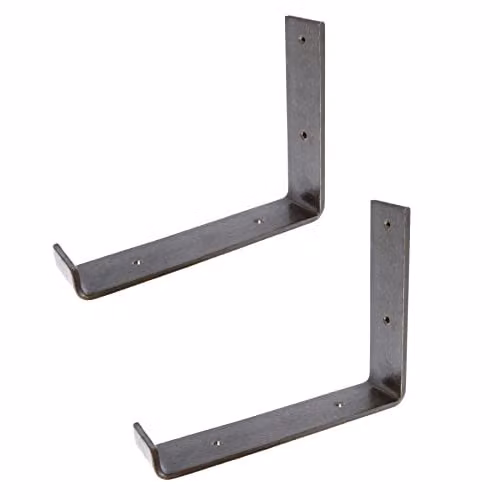 Hammer and Tongs Grey Iron Scaffold Board Shelf Brackets, Pack of 2, Depth: 23.5 cm – 1