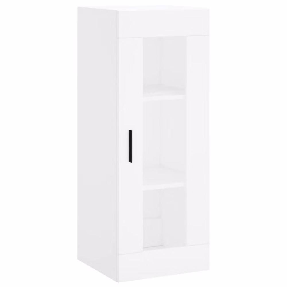 Berkfield Home Wall Mounted White Cabinet with Glass Doors, W/D/H: 34.5 x 34 x 90 cm – 3