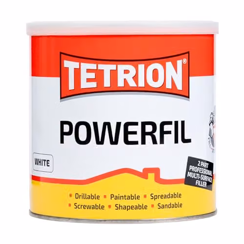 Tetrion White PowerFil 2kg Heavy-Duty Multi-Purpose Fast Setting Filler for Wood, Stone and Metal – 1