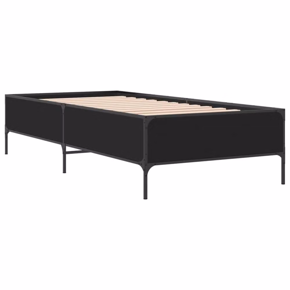 Berkfield Home Modern Bed Frame in Black, W/D/H: 100 x 200 cm – 3