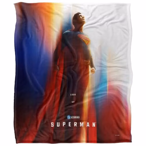 Superman 2025 Poster Silky Touch Super Soft Throw Blanket, White, W/D/H: 152 x 127 cm