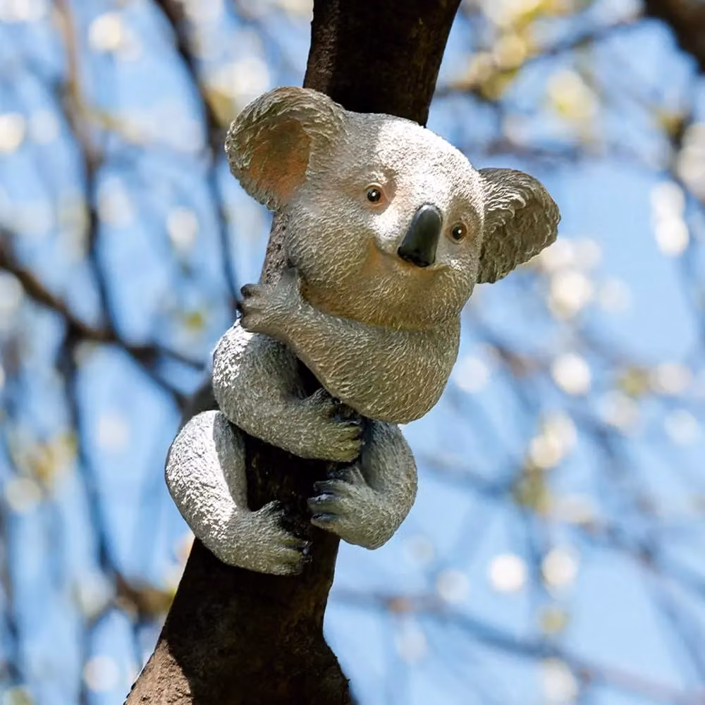 Marco Paul Tree Peeker Hugger Koala Bear Statue in Grey Resin – 2