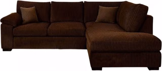 Snug Furniture Birmingham Ltd Monroe Amalfi Jumbo Cord Right Hand Corner Sofa in Chocolate Brown – 1