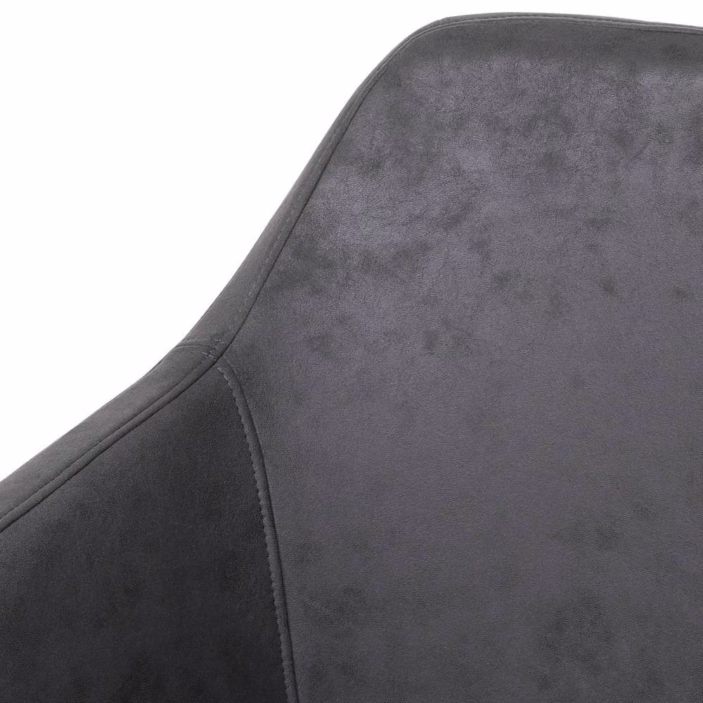 Wyld and Coco Mid-Century Dining Chair in Grey Faux Leather with Beechwood Legs – 4
