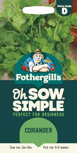 Mr Fothergill's Oh Sow Simple Coriander Green Herb Vegetable Seeds