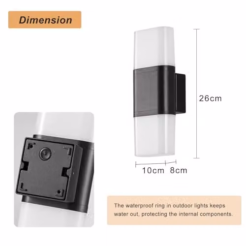Harper Living LED Outdoor Wall Light, 12W Warm White Up and Down Exterior Lamp, IP65 Weatherproof Aluminium Security Light in White – 5