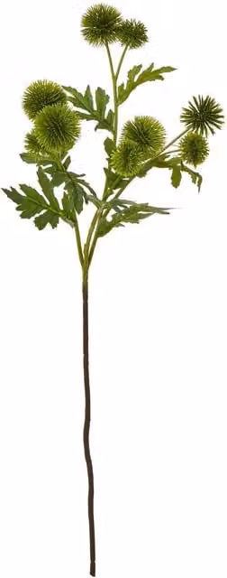 Hill Interiors Green Globe Thistle Artificial Flower Spray – 1