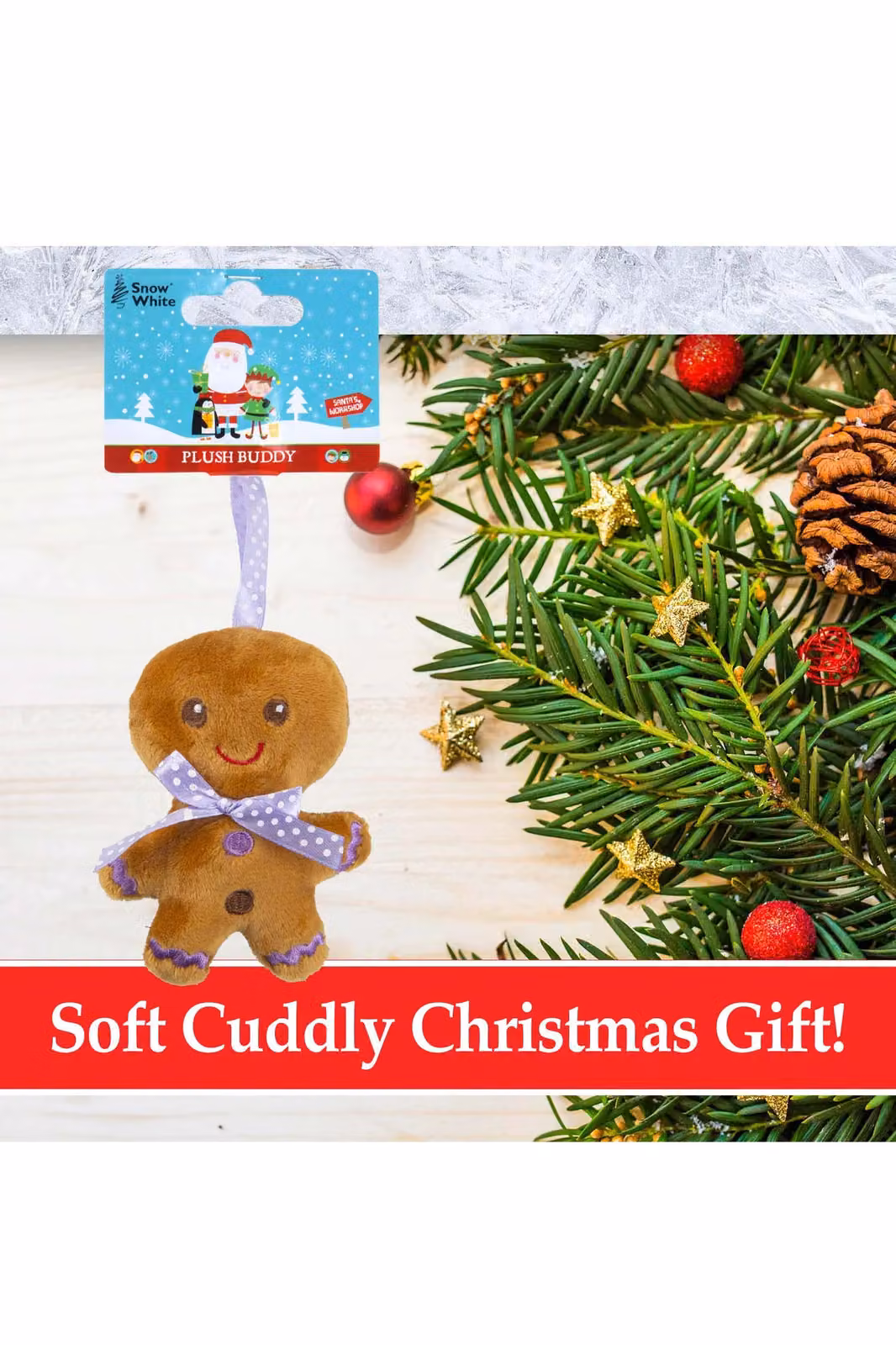 VFM Gingerbread Mini Plush Hanging Christmas Animal Decorations, Pack of 4, Multi-Colour – 2