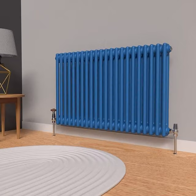 Lux Heat Horizontal Column Radiator in Galaxy Blue, W: 101 cm, H: 60 cm