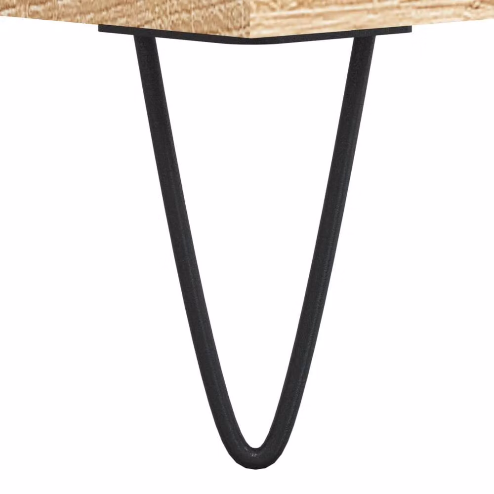 Berkfield Home Sonoma Oak Coffee Table in Beige, W/D/H: 80 x 80 x 36.5 cm – 3