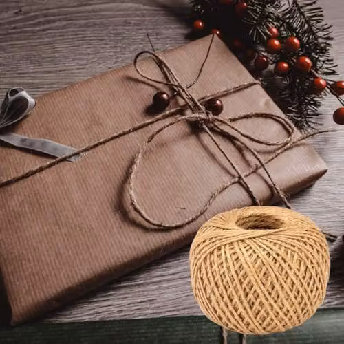 MantraRaj Brown Jute Twine Hemp String Rope for Gardening and Crafts, Pack of 3 (40m each) – 2