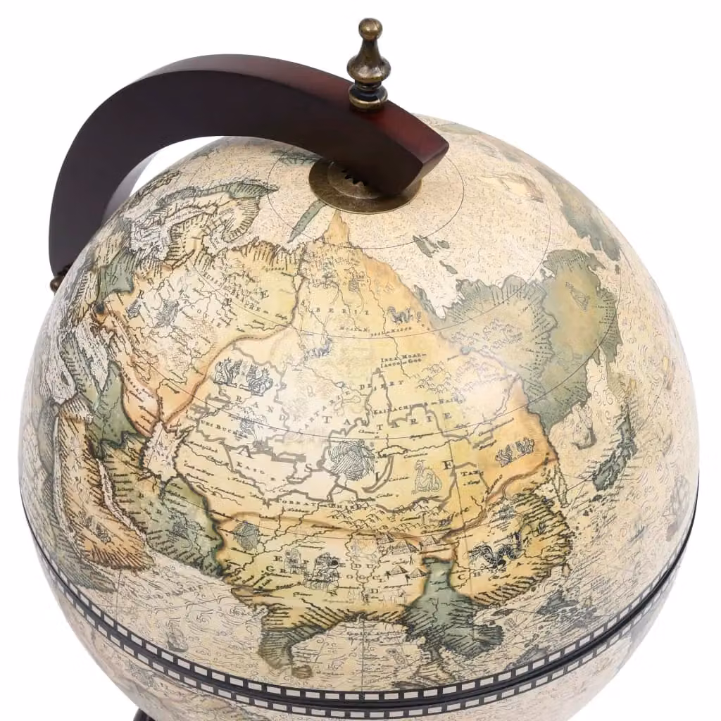 Berkfield Home Tabletop Globe Bar Wine Stand in Green Eucalyptus Wood – 3