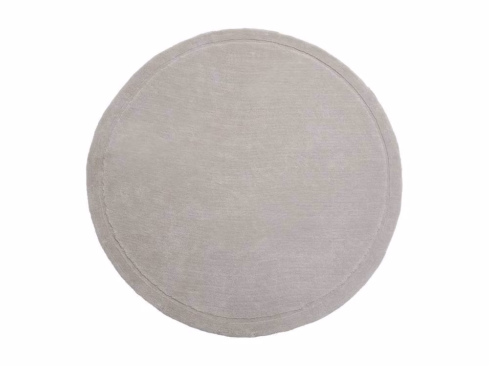 Vente-unique Velina Round Mid-Pile Polyester Rug in Taupe/Beige, Diameter: 200 cm – 2