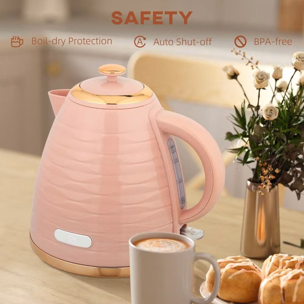Rolipo Pink Honeycomb Kettle, 1.7 l, 3 kW Rapid Boil – 2