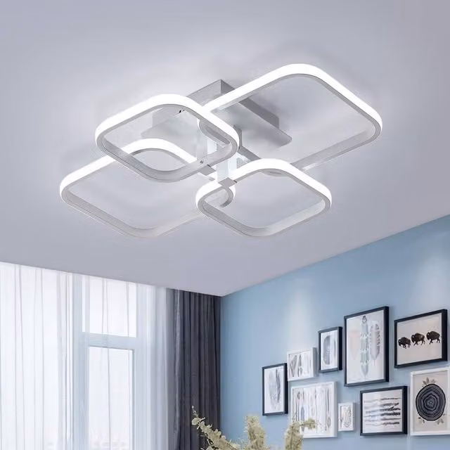 Goeco Modern Square LED Ceiling Light, 60W, 6750LM, White – 1
