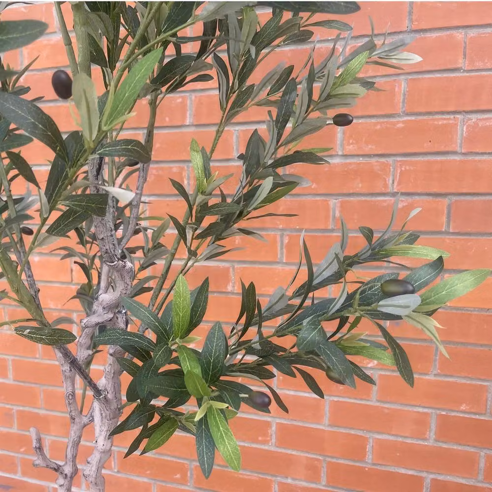 Leaf 200cm XXL Premium Artificial Mediterranean Olive Tree in Green with Decorative Planter – 2
